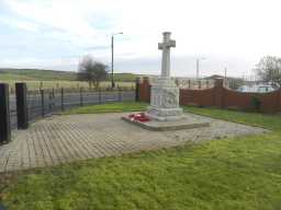 Oblique front right view of Ludworth War Memorial